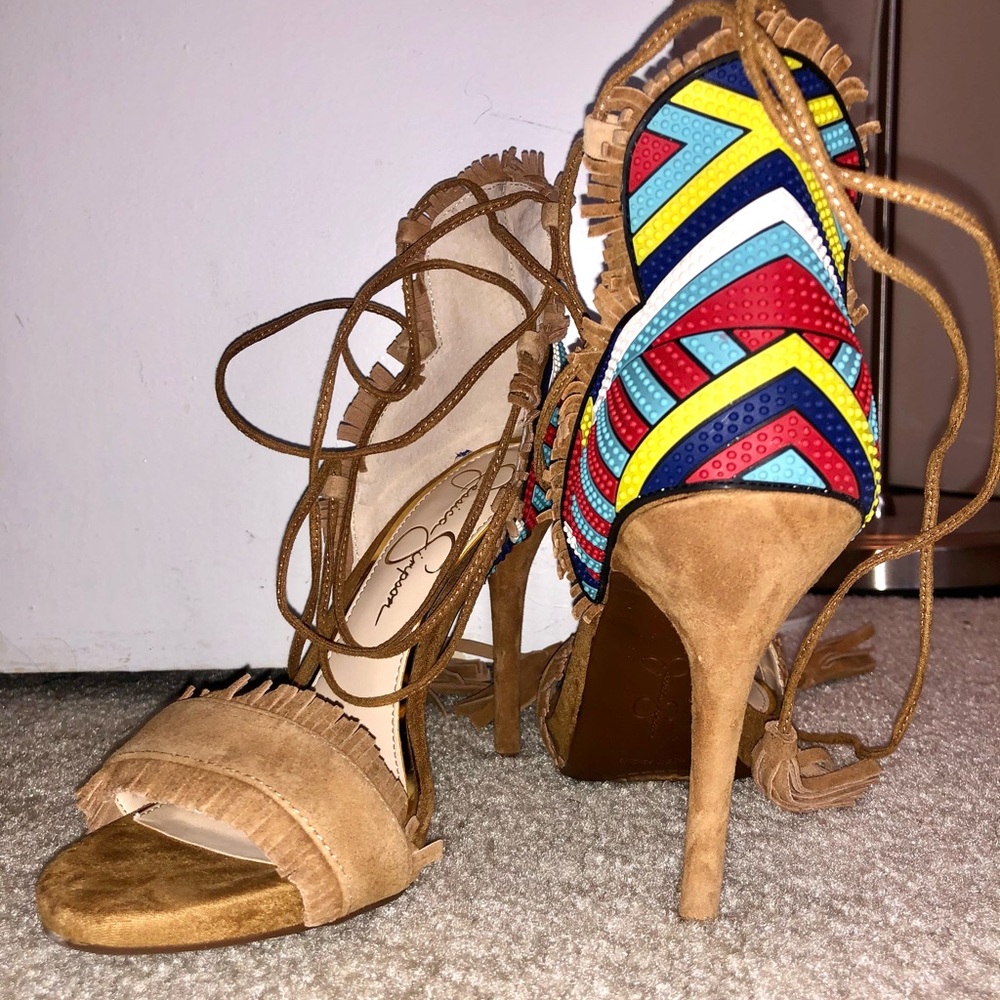 Jessica Simpson Blue Suede, Size 7.5